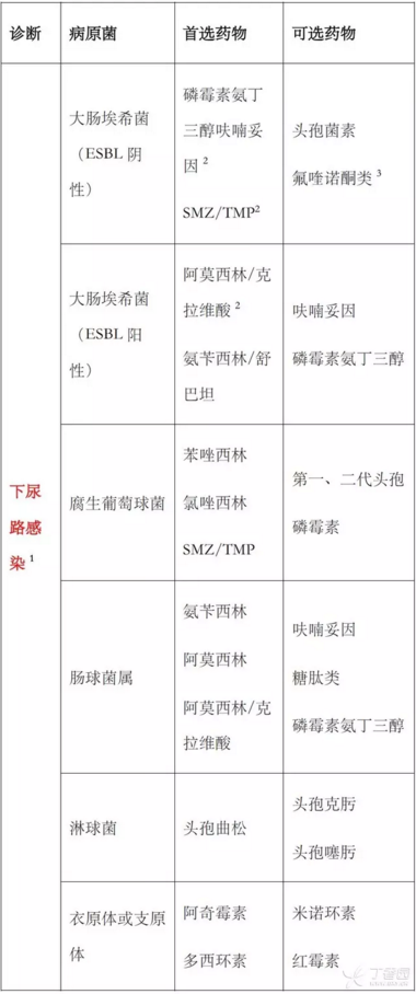 表 1 2015版抗菌药物临床应用指导原则推荐用药